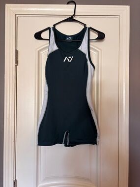 A7 Womens Powerlifting Singlet - Emerald Foras